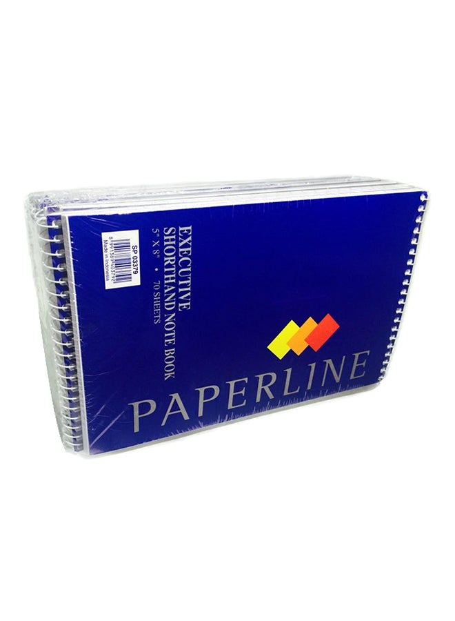 paperline - 12-Piece Executive Shorthand Compact Note Book 5" x 8" Blue - Image 1