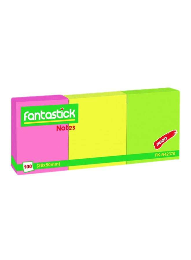 فانتاستيك ورق ملاحظات لاصق - 100 ورقة متعدد الألوان