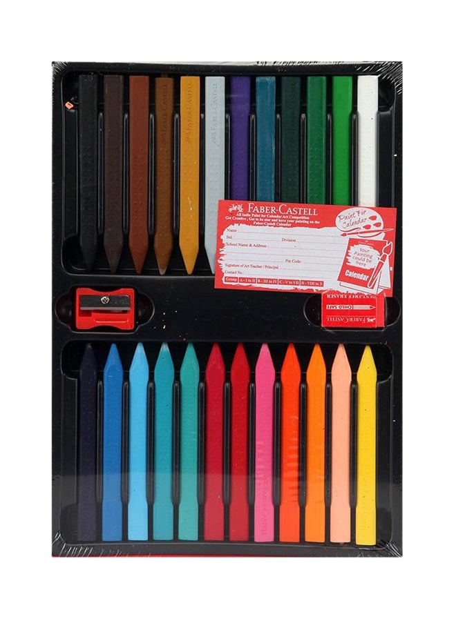 FABER-CASTELL - 24-Piece Grip Erasable Crayons Multicolour - Image 1