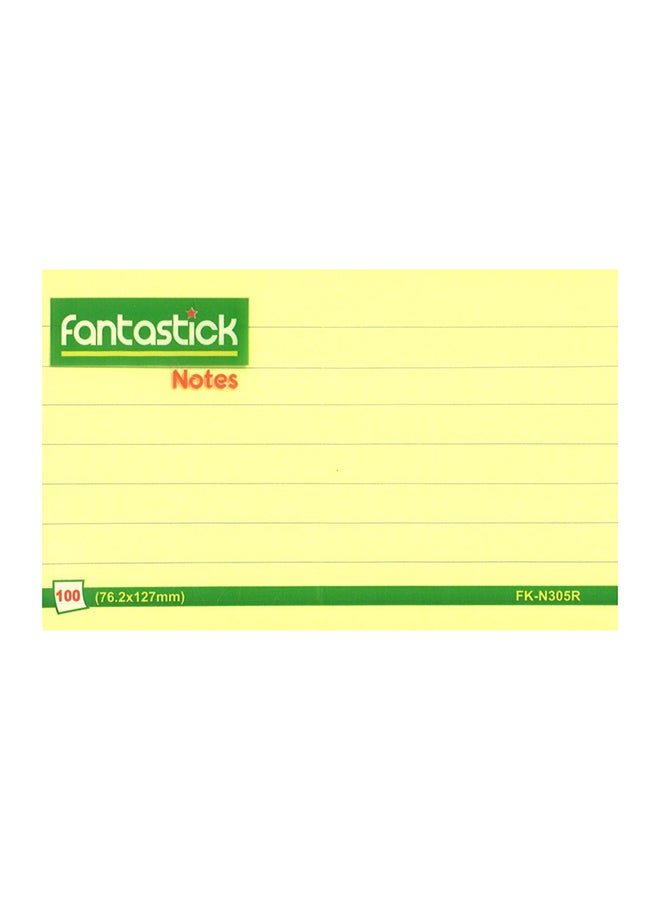 Fantastick 100-Piece Sticky Notes Yellow 