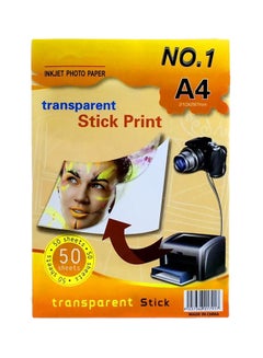 JOJO A4 Transparent Stick Print Inkjet Photo Paper 