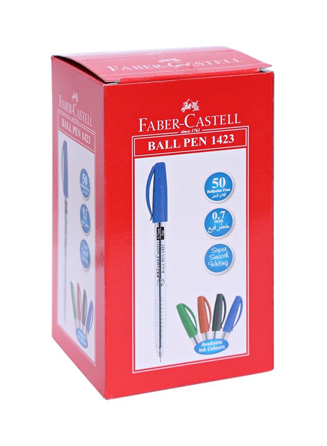 FABER-CASTELL - 50-Piece Ball Pen Set Red - Image 1
