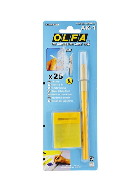 25-Piece Art Knife Set Yellow