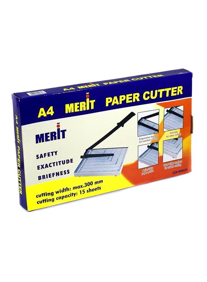 Merit A4 Manual Paper Cutter White/Black  - Image 4