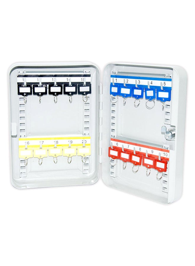 FIS Steel Key Box With Lockable Holds White - Image 1