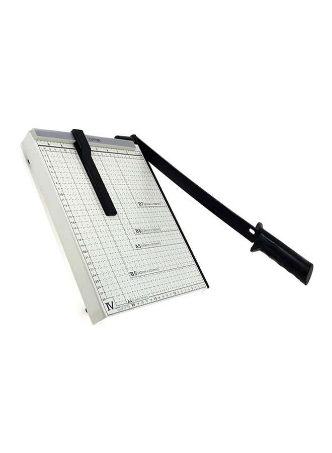 Merit A4 Manual Paper Cutter White/Black  - Image 1