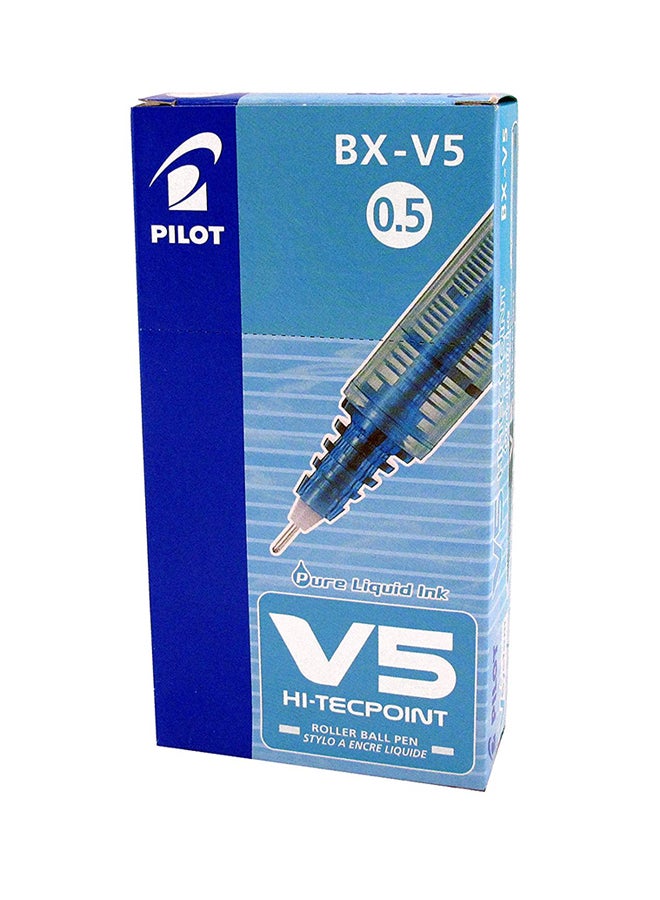 بايلوت مجموعة أقلام حبر سائل هاي تيكبوينت من 12 قطعة أزرق / أسود / أبيض - Image 2