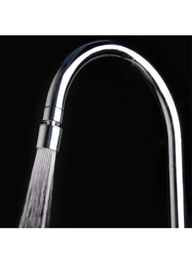 فور آند مور عبوة من 3 أطقم مهواة صنبور لحوض المطبخ بالرش المزدوج الدوار بزاوية 360 درجة فضي - Image 2