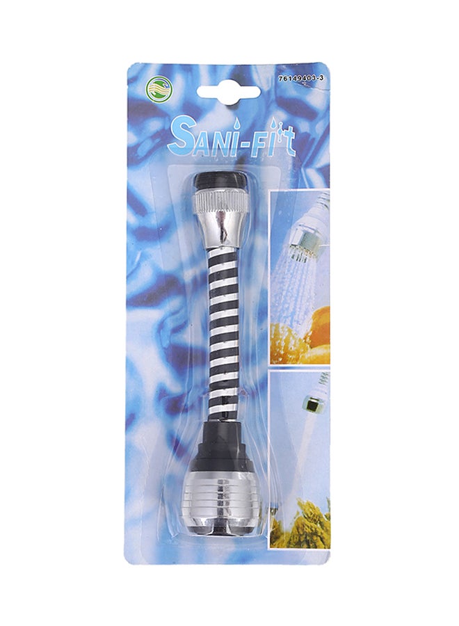 رأس صنبور أسود/فضي 6بوصة - Image 3