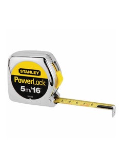 Stanley Power Lock Measuring Tape Silver/Yellow 5meter  - Image 3