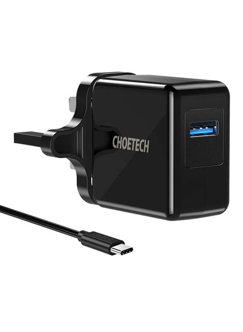 3.0 Quick Adapter With USB Type-C Cable Black