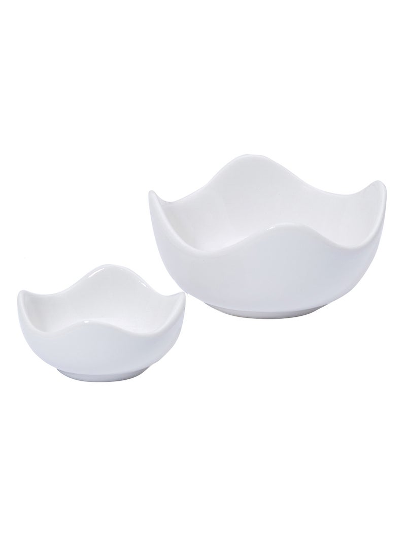 سيمفوني طقم أوعية غموس عصرية من ألفرسكو مكون من قطعتين أبيض - Image 1