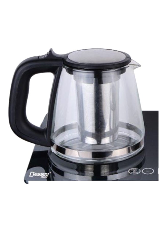 DESSINI 2-Piece Tea Maker With Kettle Set 8008-B Black/Silver - Image 3