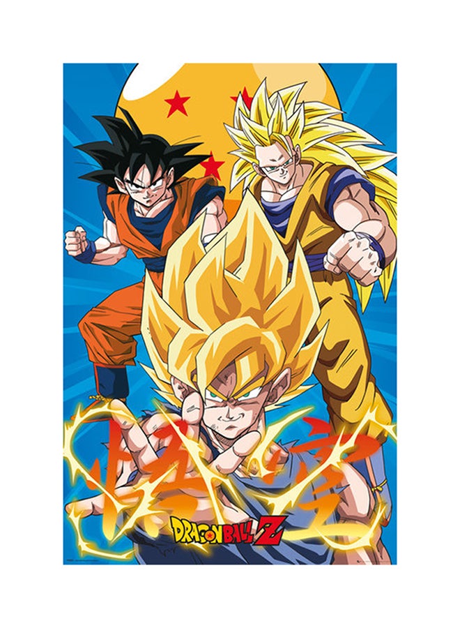 Dragon Ball Z Maxi Poster Yellow/Blue/Orange 61x91.5cm