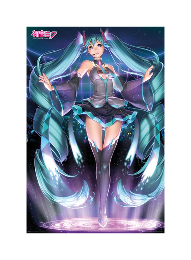 Hatsune Miku Poster Black/Purple/Green 61x91.5cm