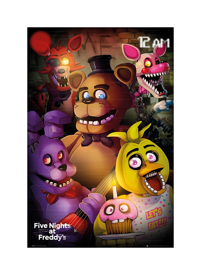 Five Nights At Fredd Maxi Poster Brown/Purple/Yellow 61x91.5cm