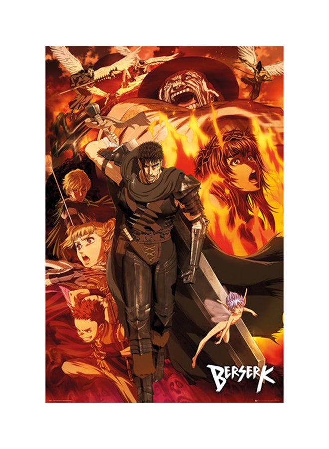 GB Eye - Berserk Collage Maxi Poster Yellow/Brown/Red 61x91.5cm - Image 1