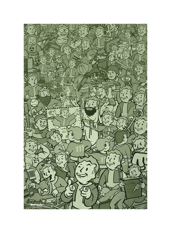 جي بي آي ملصق طويل يمثل صور مجمعة من لعبة "Fallout" أخضر 61x91.5Ø³Ù†ØªÙŠÙ…ØªØ± 