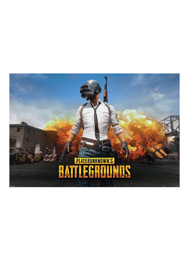 PUBG Playerunknown Maxi Poster Blue/Orange/Black 61x91.5cm