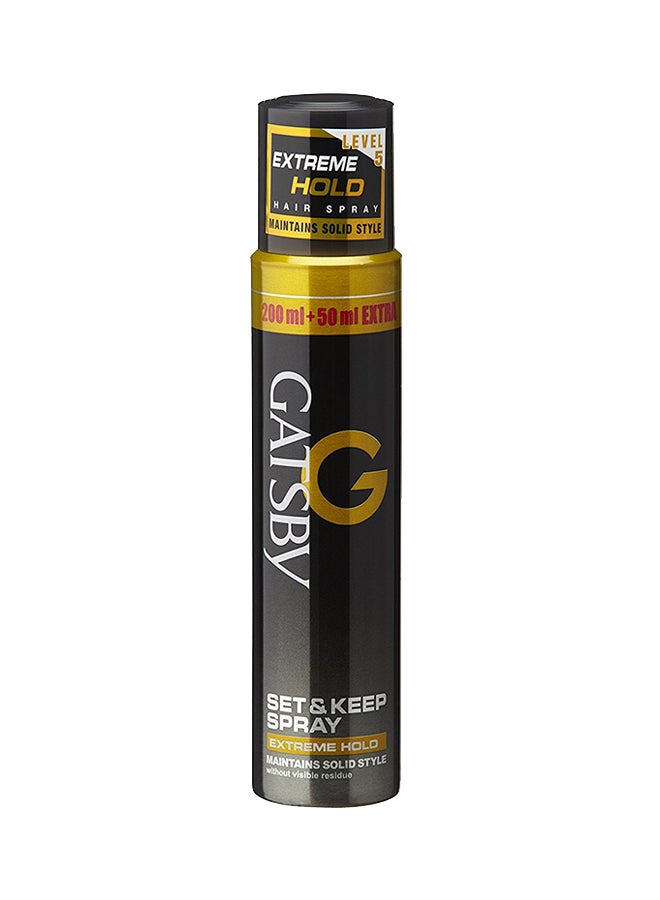 GATSBY Set And Keep Extreme Hold Hair Spray 250ml 