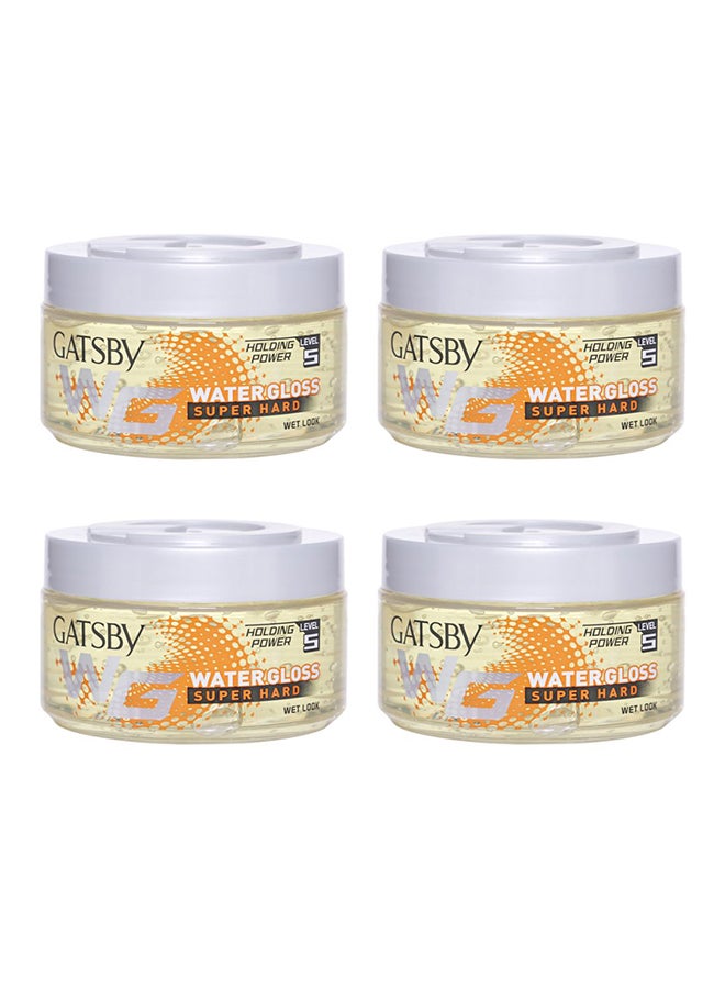 GATSBY 4-Piece Water Gloss Super Hard Wet Look Gel 4 x 150grams  - Image 1