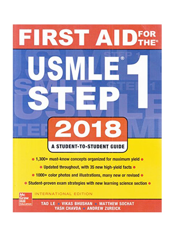 First Aid For The USMLE Step 1 2018 Paperback English by Vikas Bhushan - September 4, 2018