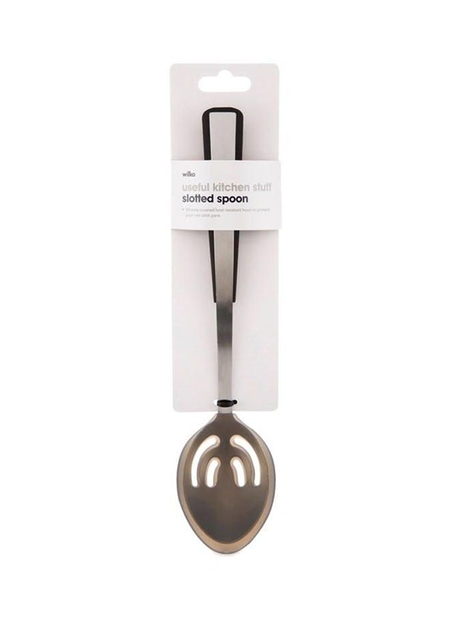 wilko - Stainless Steel Slotted Spoon Silver - Image 1