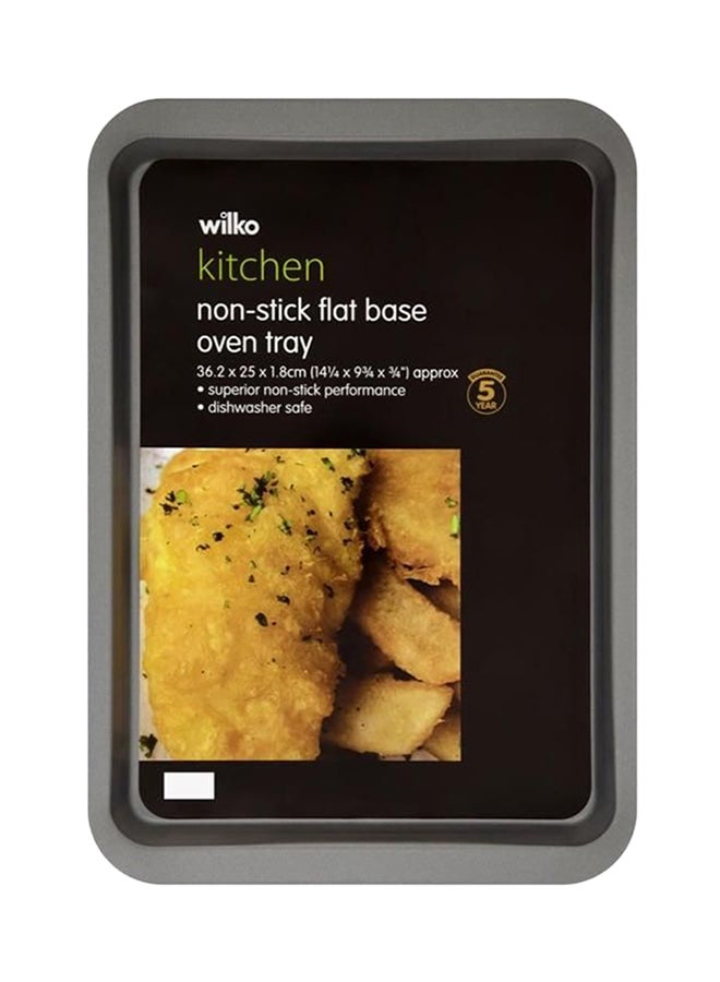 wilko - Carbon Steel Oven Tray Black 36x25x1.8cm - Image 1