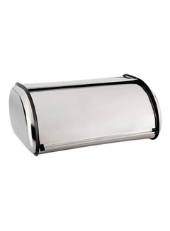 Roll Top Bread Bin Silver/Black 49x29centimeter