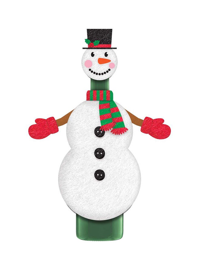 أمسكان غطاء زجاجة للكريسماس بتصميم رجل ثلجي