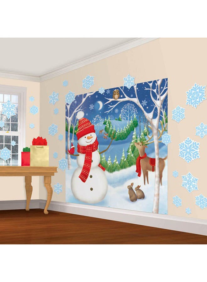 Amscan 32-Piece Winter Friends Scene Setter Decorating Kit