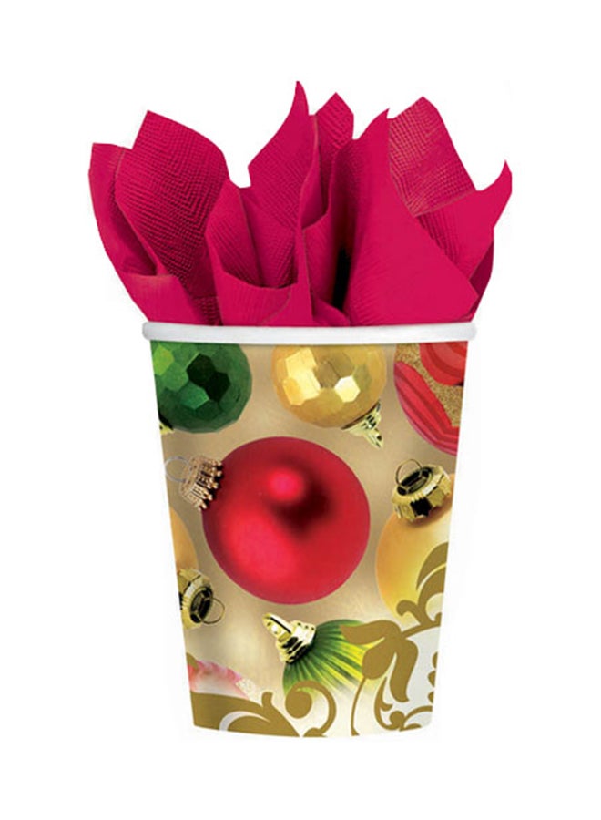 أمسكان طقم أكواب تعبر عن أوقات الكريسماس من 8 قطع