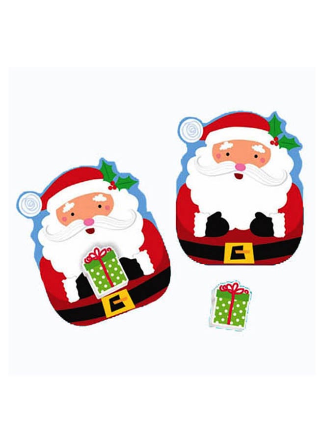 أمسكان بطاقات للكريسماس مع ممحاة مكون من 12 قطعة