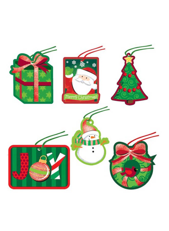 Amscan 36-Piece Holiday Friends Tape-On Tag