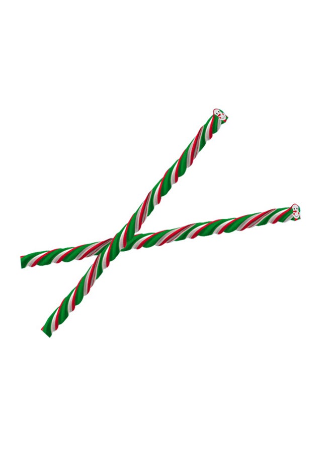 أمسكان مجموعة من 12 قطعة ممحاة على شكل عصا حلوى النعناع أحمر/أخضر/أبيض