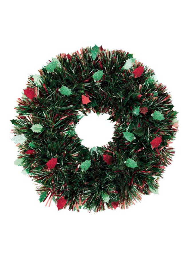 أمسكان إكليل زينة شجري لامع أخضر / أحمر 20بوصة