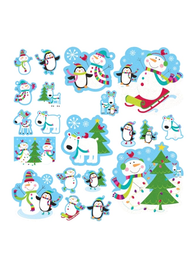 Amscan 20-Piece Joyful Snowman Cut-outs