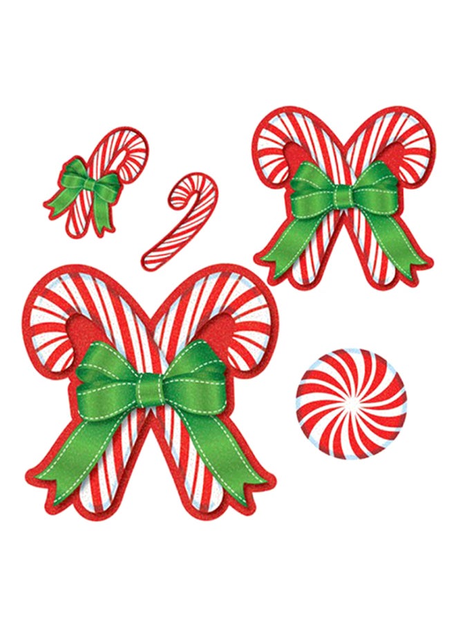 أمسكان 20 رسمة مقصوصة لامعة بتصميم عصا حلوى