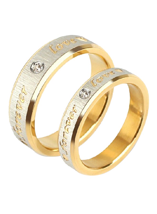 Stone Studded Couple Ring - Image 1