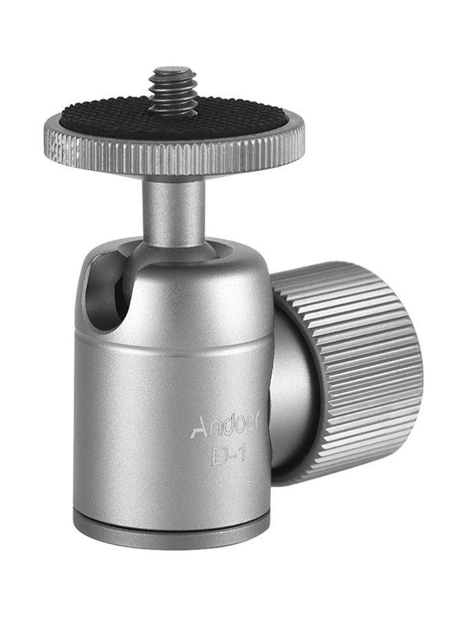 ANDOER D-1 Tripod Mount Ballhead Silver/Black - Image 1