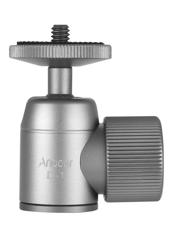 ANDOER D-1 Tripod Mount Ballhead Silver/Black - Image 3