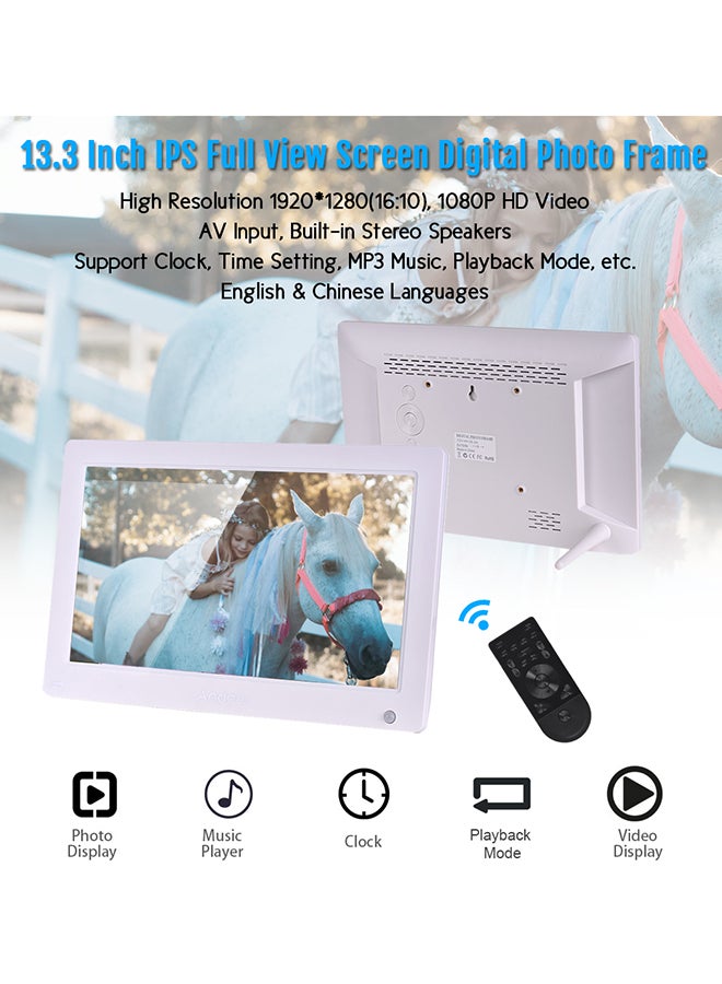 ANDOER IPS Digital Photo Frame With Remote White  - Image 2