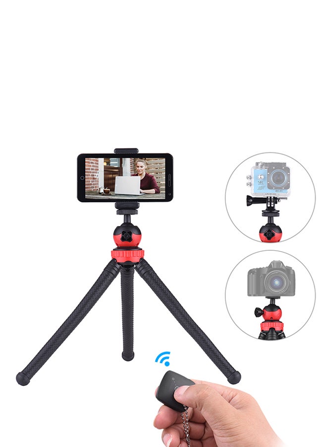 Mini Flexible Octopus Tripod Stand Kit Black/Red - Image 2