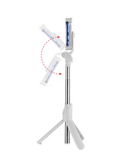 Generic 5-Section Extendable Mini Selfie Stick/Tripod Stand With Remote White  - Image 4
