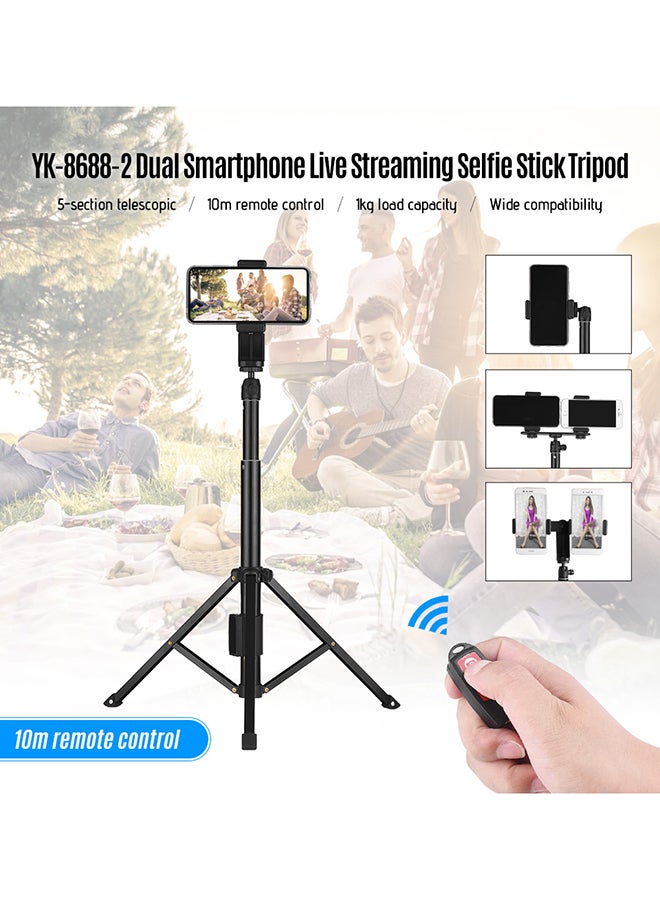 5-Section Extendable Mini Tabletop Tripod Black - Image 3