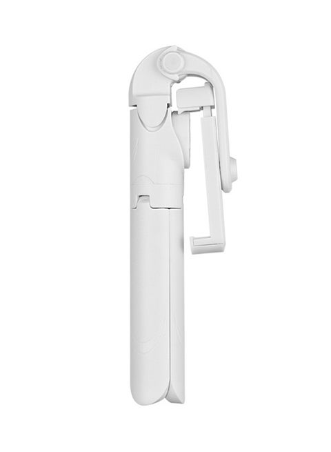 5-Section Extendable Mini Selfie Stick/Tripod Stand With Remote White