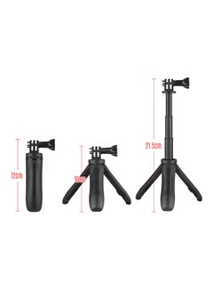 Generic 2-In-1 Mini Selfie Stick/Tripod Stand For Action Camera Black  - Image 4