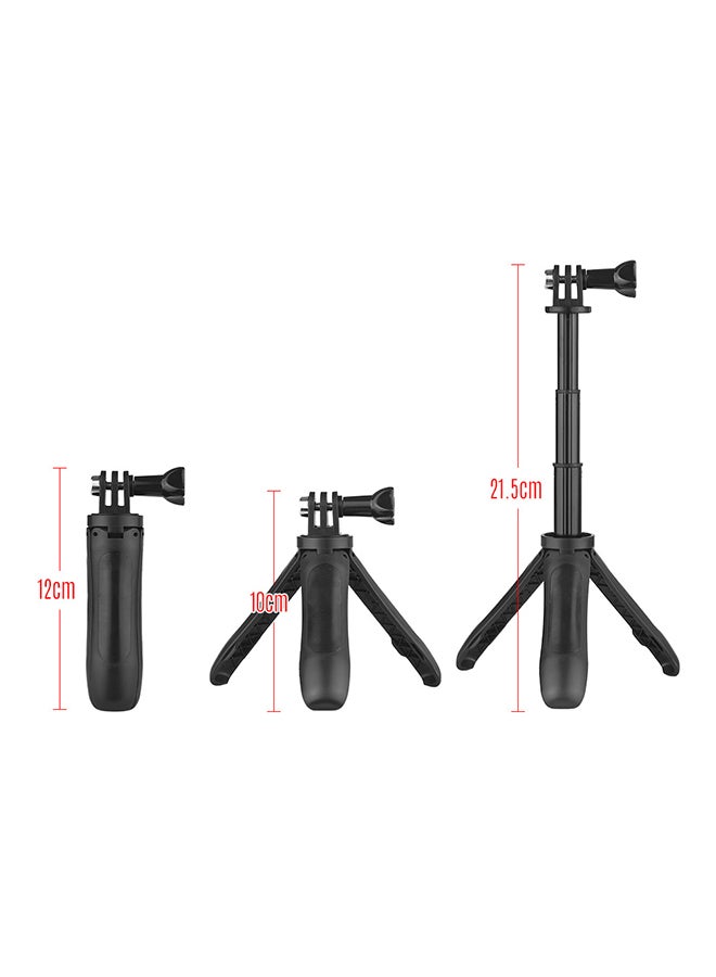 Generic - 2-In-1 Mini Selfie Stick/Tripod Stand For Action Camera Black - Image 1