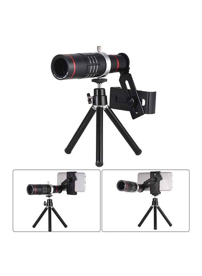 18x Optical Zoom Mobile Phone Telephoto Lens With Tripod Black  - Image 2