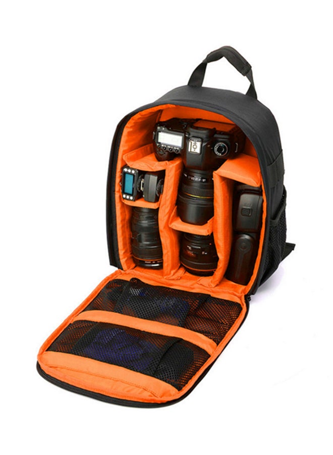 Waterproof Camera Bag With Rain Cover For DSLR Cameras/Lens/Tripod And Accessories Orange/Black  - Image 3